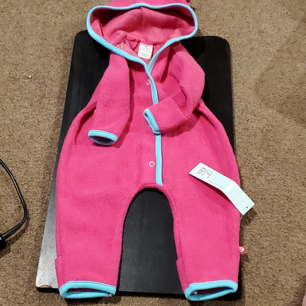 Baby girl fleece romper